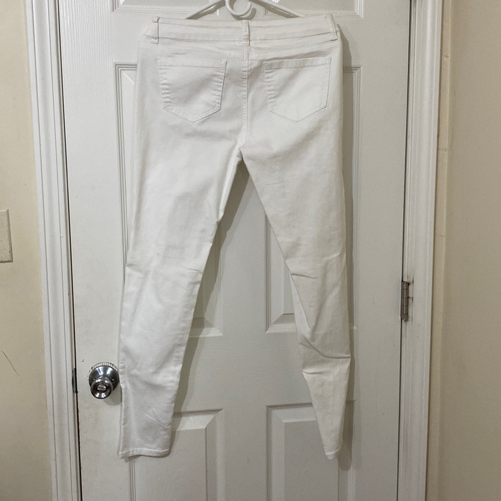 White ripped jeans